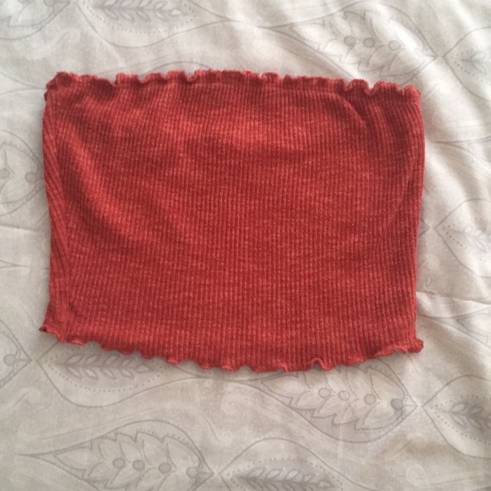 coral tube top